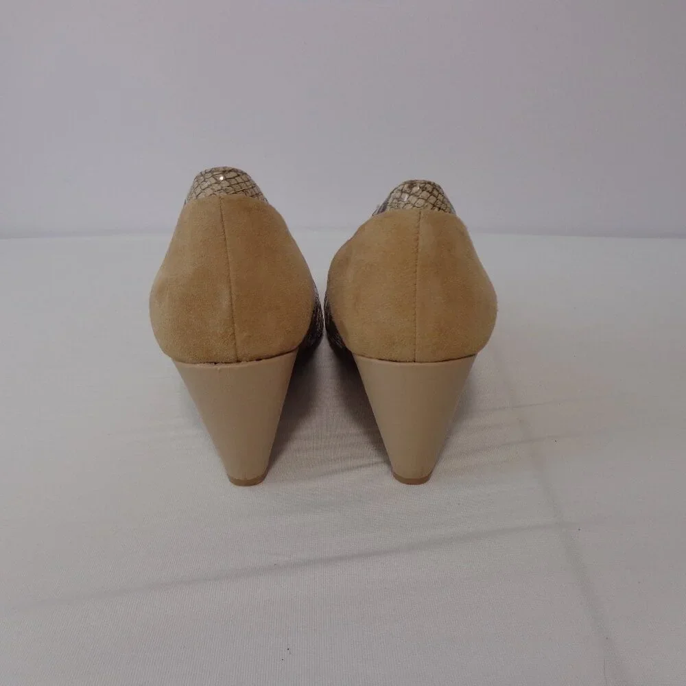 Violet & Red Persia Shoes‎ Wedge Pump Faux Snakeskin Leather Women Size 8.5M